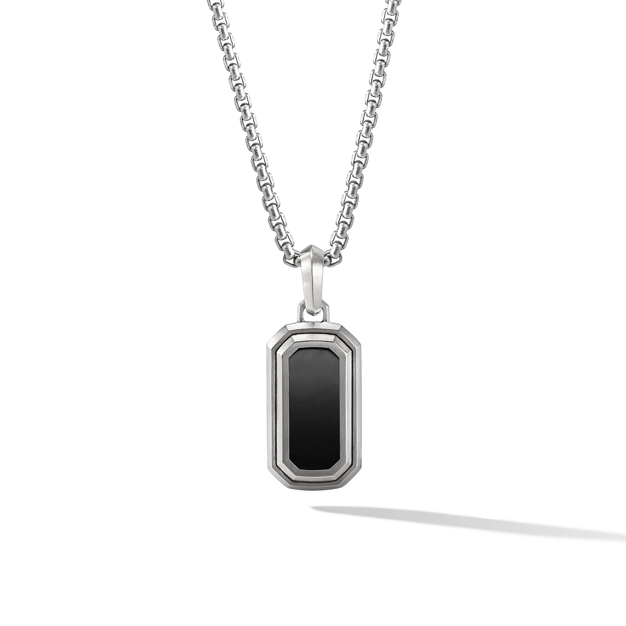 Deco Amulet In Sterling Silver With Black Onyx 31.7mm