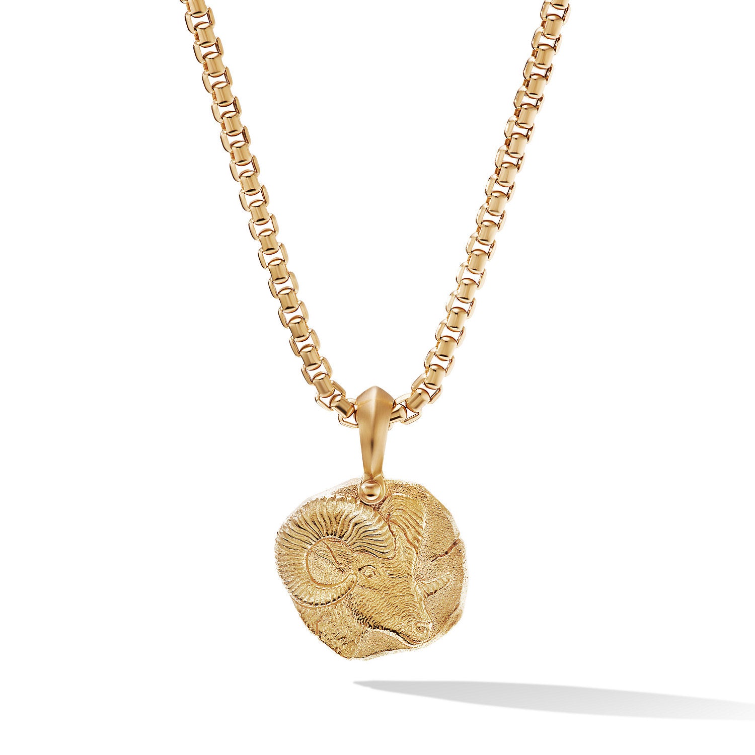 Aries Amulet In 18k Yellow Gold 27mm