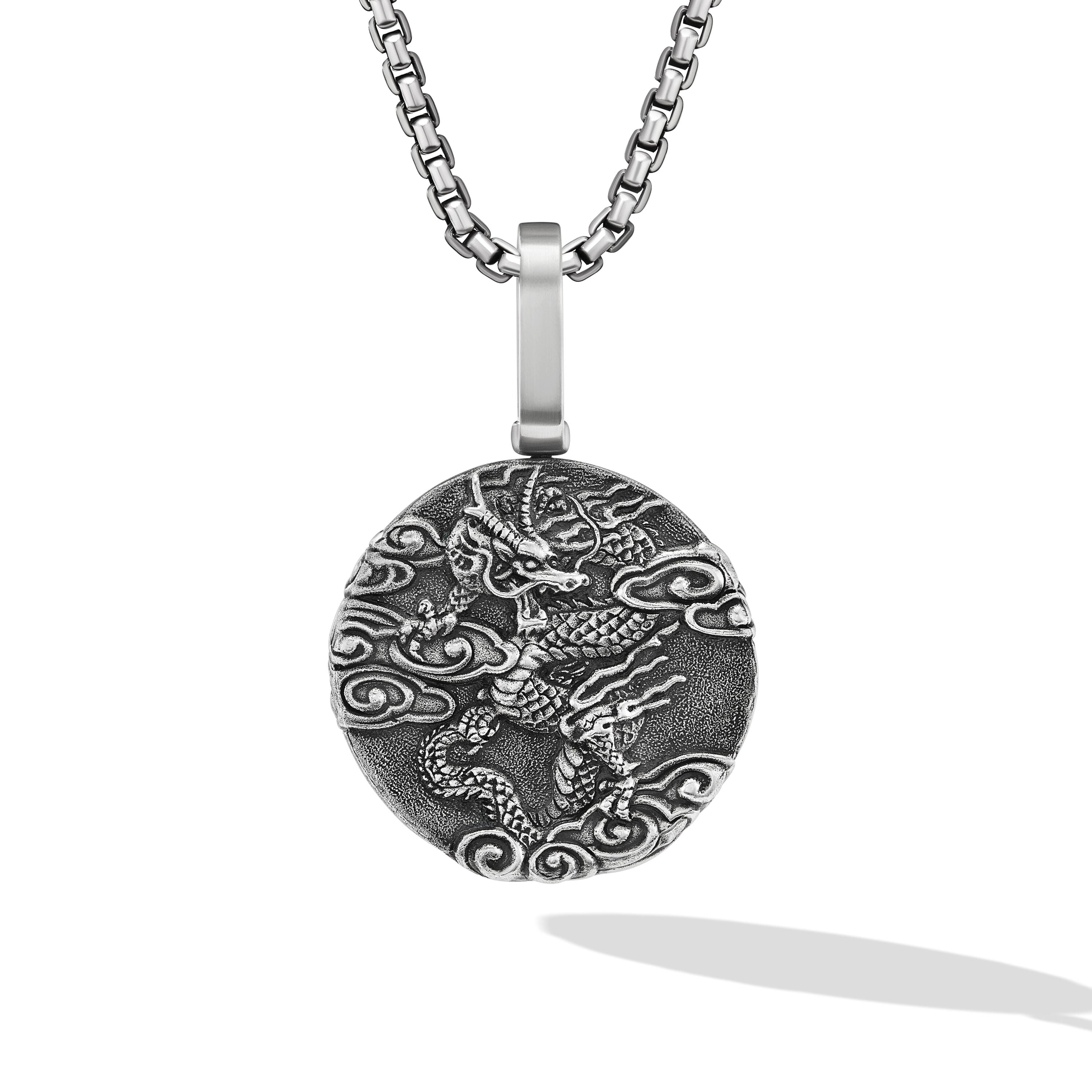 Dragon Amulet In Sterling Silver