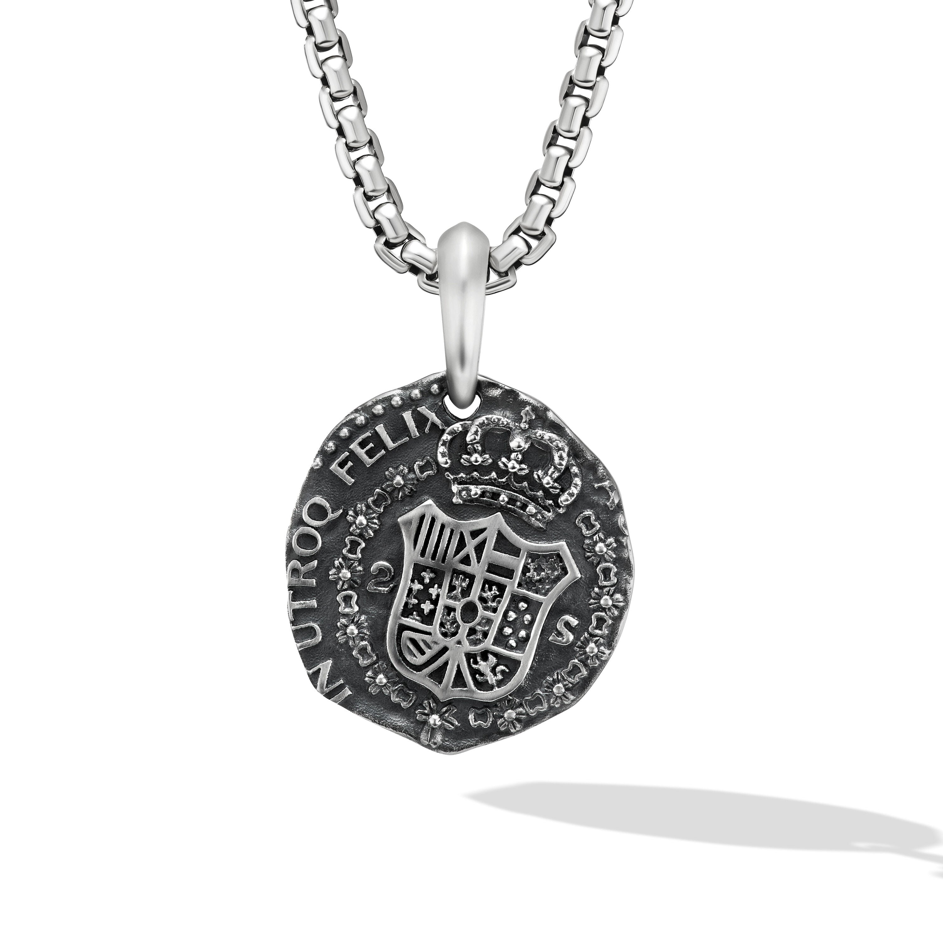 Shipwreck Coin Amulet  In Sterling Silver 30mm