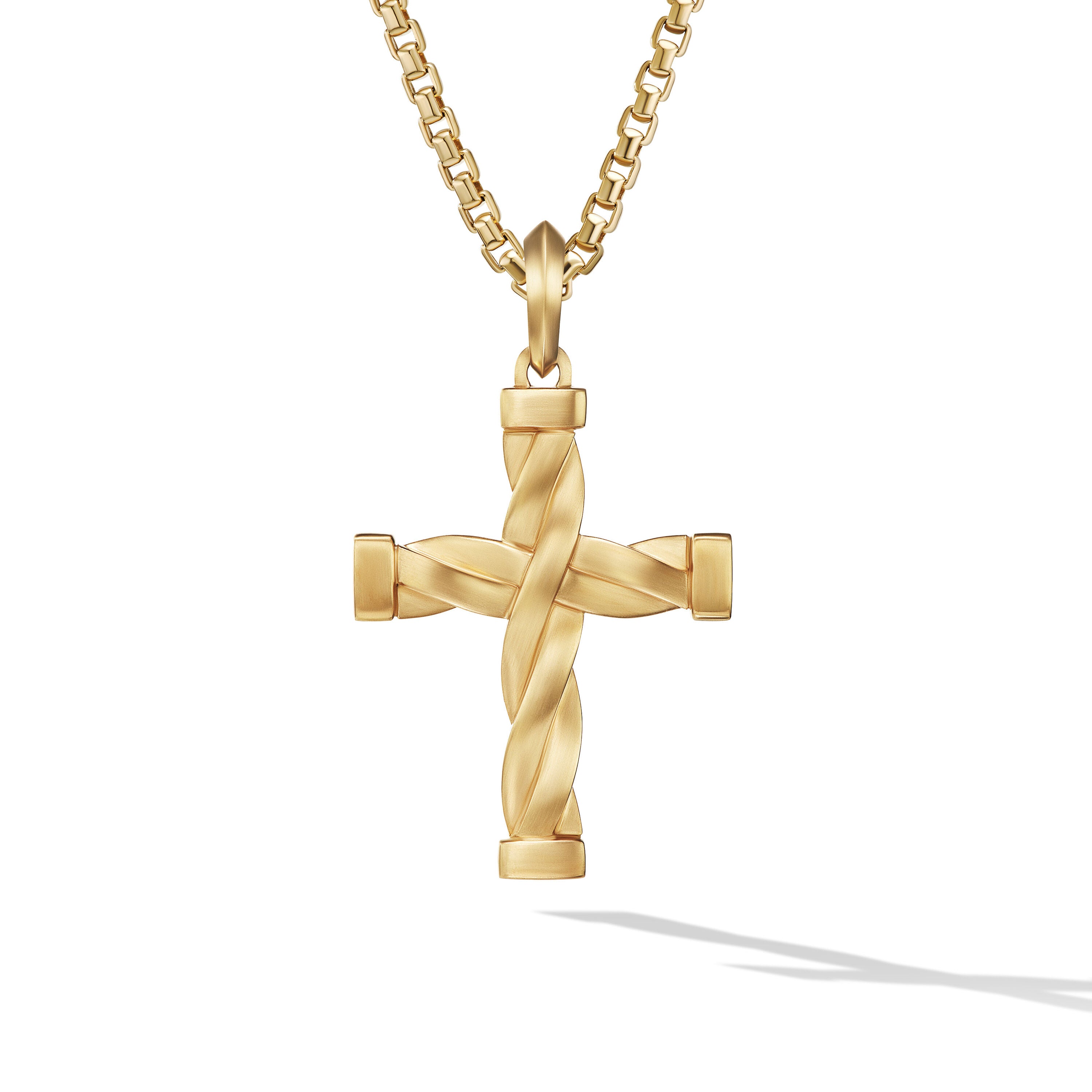 Dy Helios™ Cross Pendant In 18k Yellow Gold, 48mm