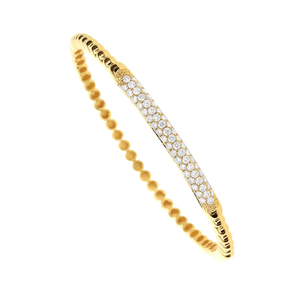 Brown &amp; Co. 18K YELLOW GOLD Pavé DIAMOND BANGLE
