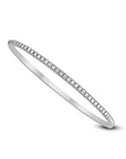 18k white gold round diamond bangle.