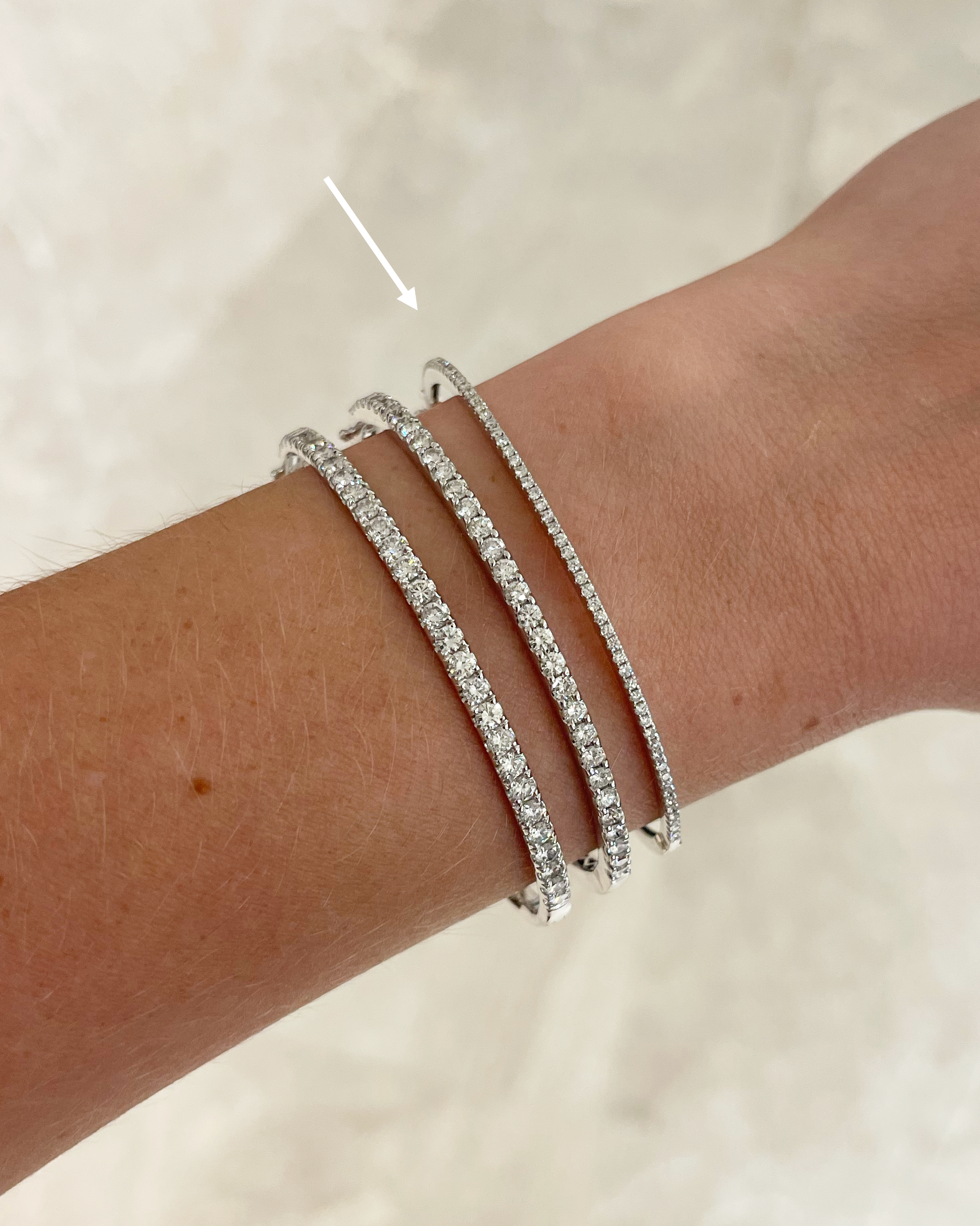 Round Diamond Bangle, 0.57ctw