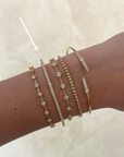 Memoire 18k Yellow Gold Shared Prong Diamond Bangle