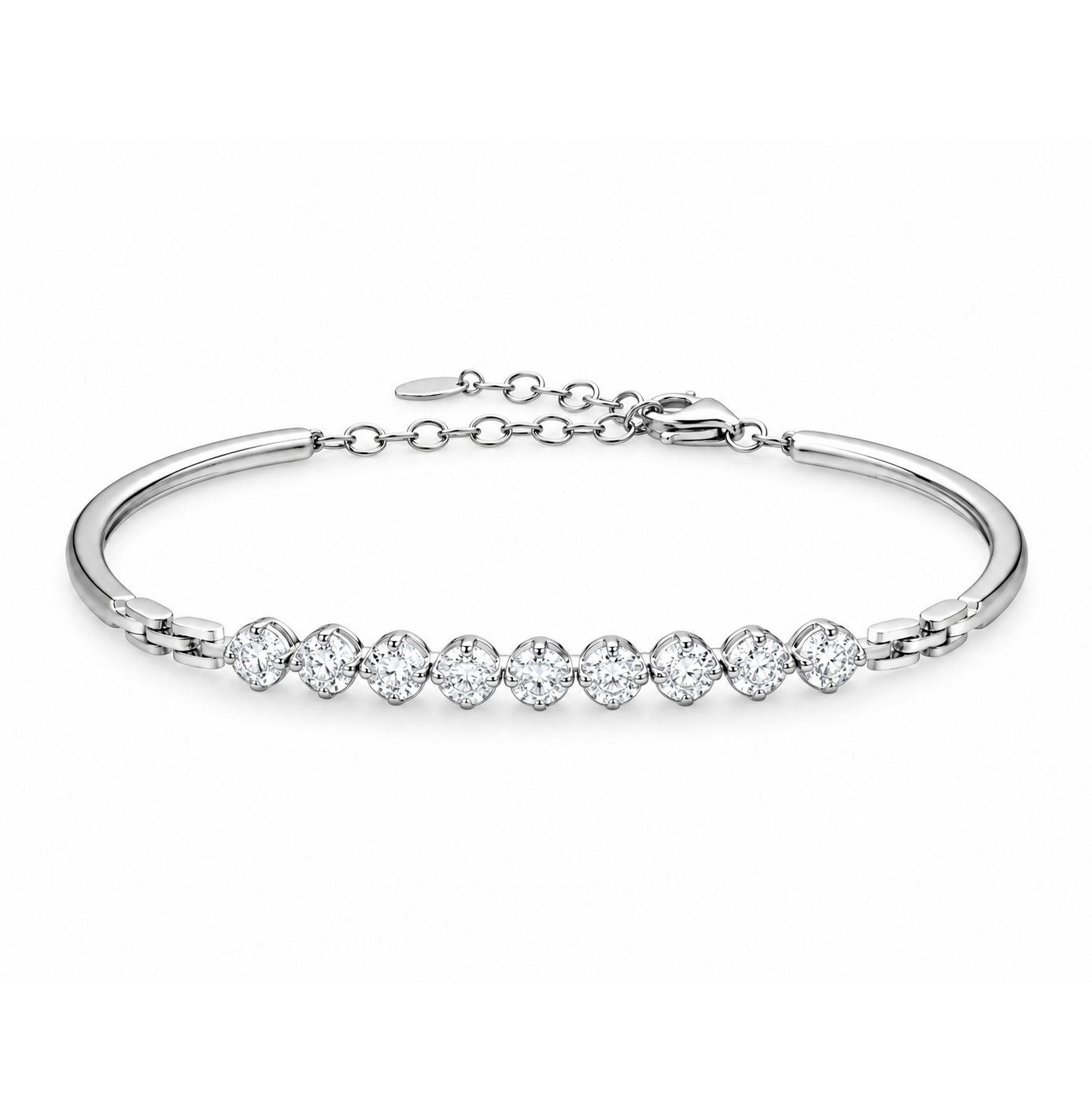 Memoire 18K White Gold Diamond Bangle