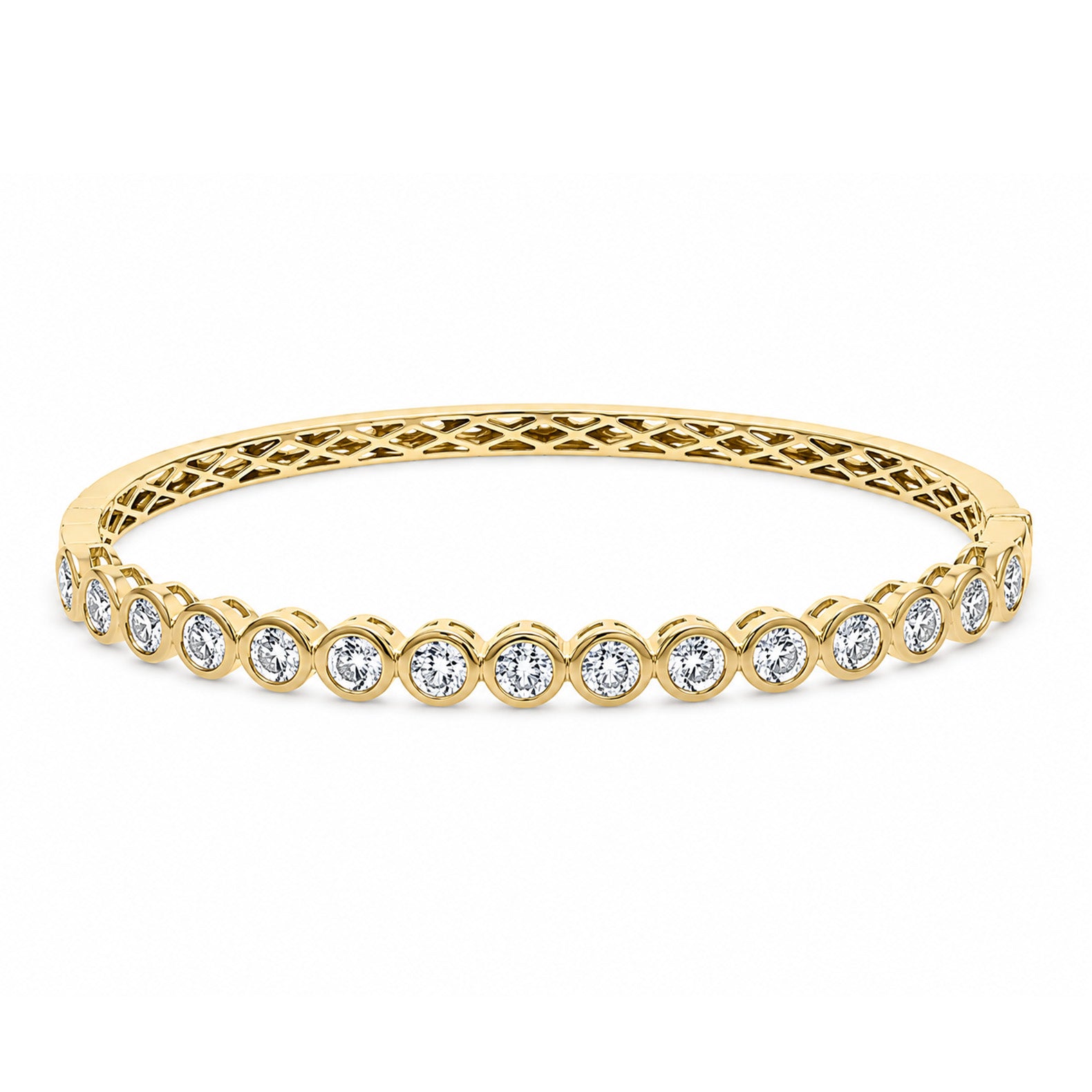 Brown &amp; Co. 18k Yellow Gold Round Diamond Bangle
