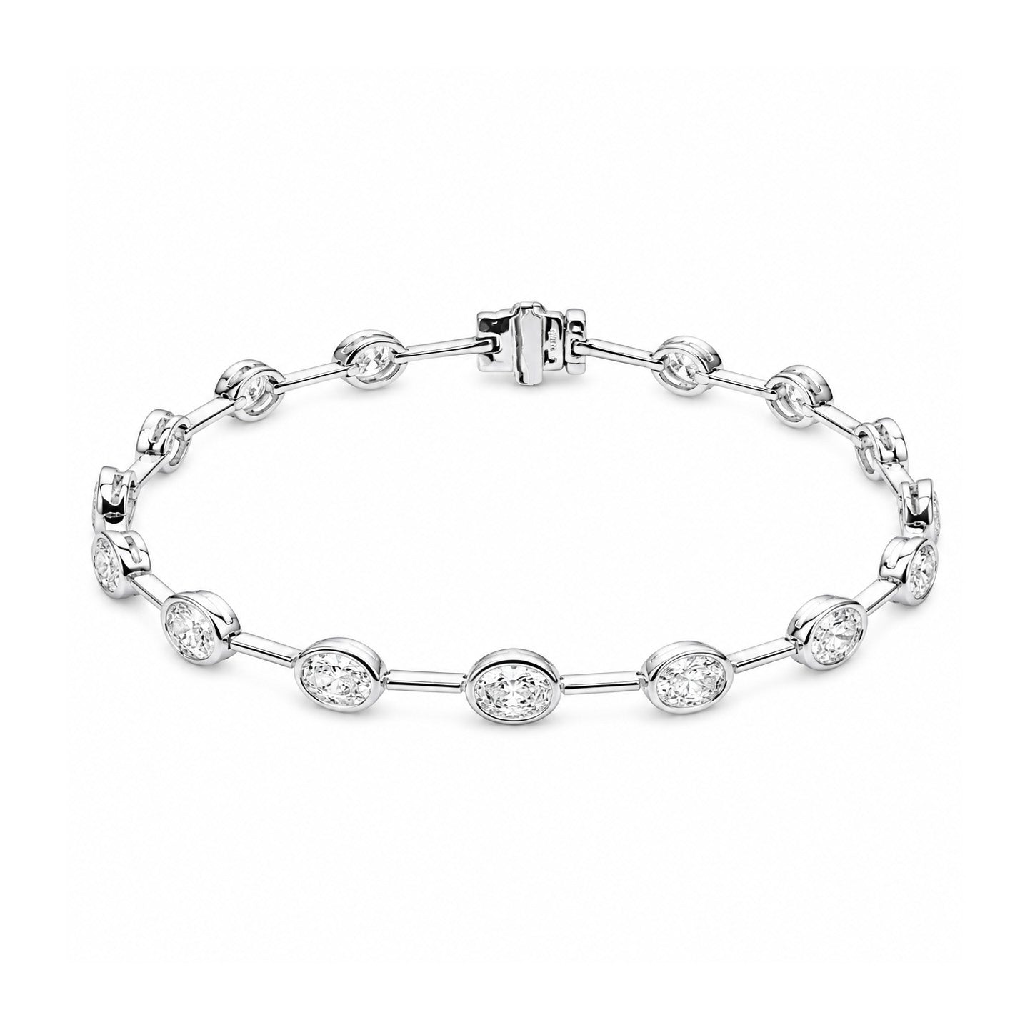 18k White Gold 3.20ct Round Diamond Bracelet