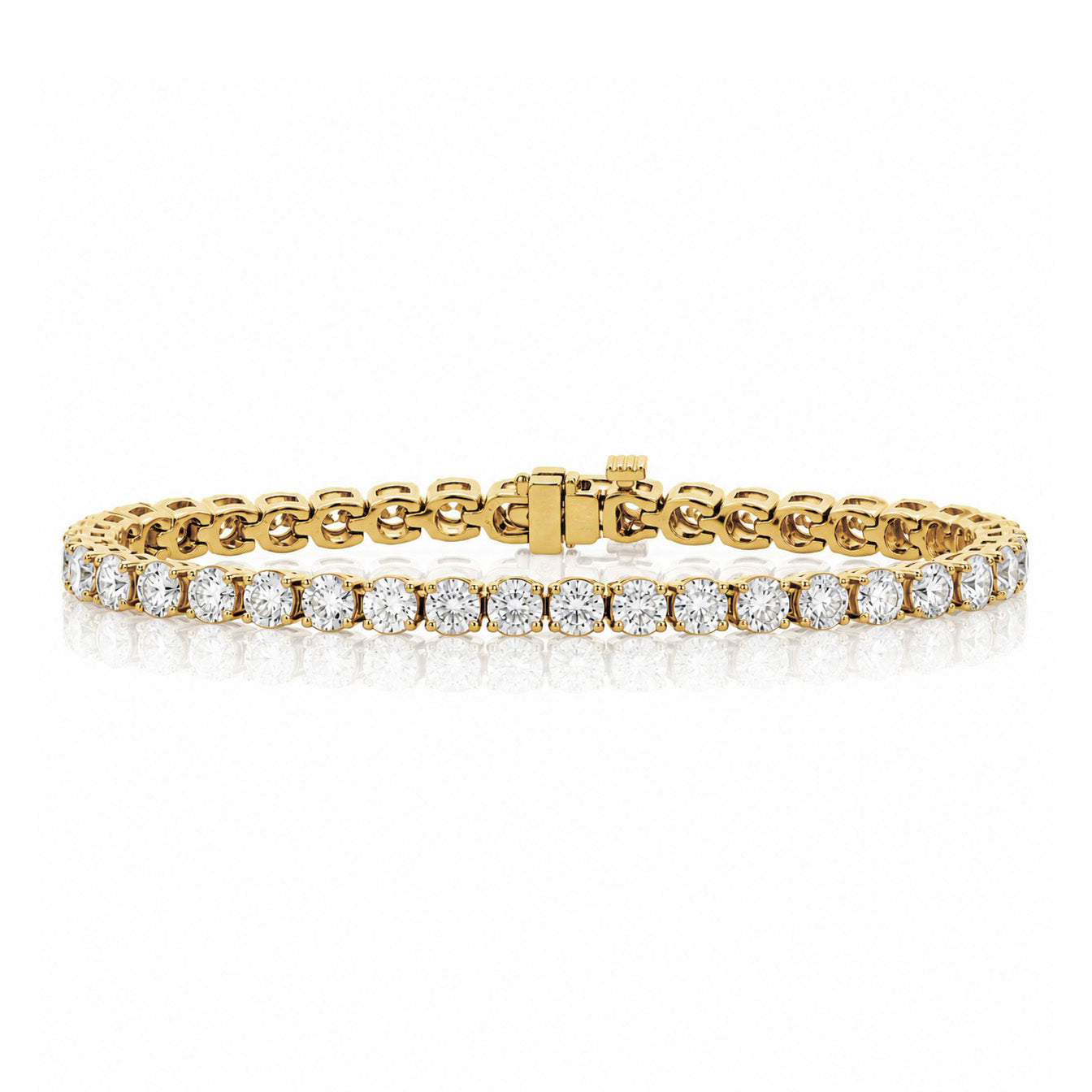 Brown &amp; Co. 18k Yellow Gold 7.89ct Diamond Tennis Bracelet