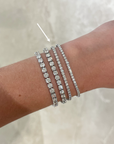 Round Diamond Tennis Bracelet, 3.95ctw