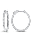 Brown & Co. 18k White Gold 0.80ct Diamond Hoop Earrings