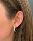 Brown & Co. 18k Yellow Gold 0.80ct Diamond Hoop Earrings