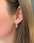 Brown & Co. 18k White Gold Diamond Hoop Earrings