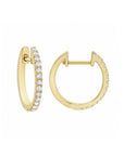 18K Yellow Gold 0.25ct Diamond Hoop Earrings
