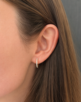 18K Yellow Gold 0.25ct Diamond Hoop Earrings