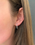 Brown & Co. 18k White Gold 0.50ct Diamond Hoop Earrings