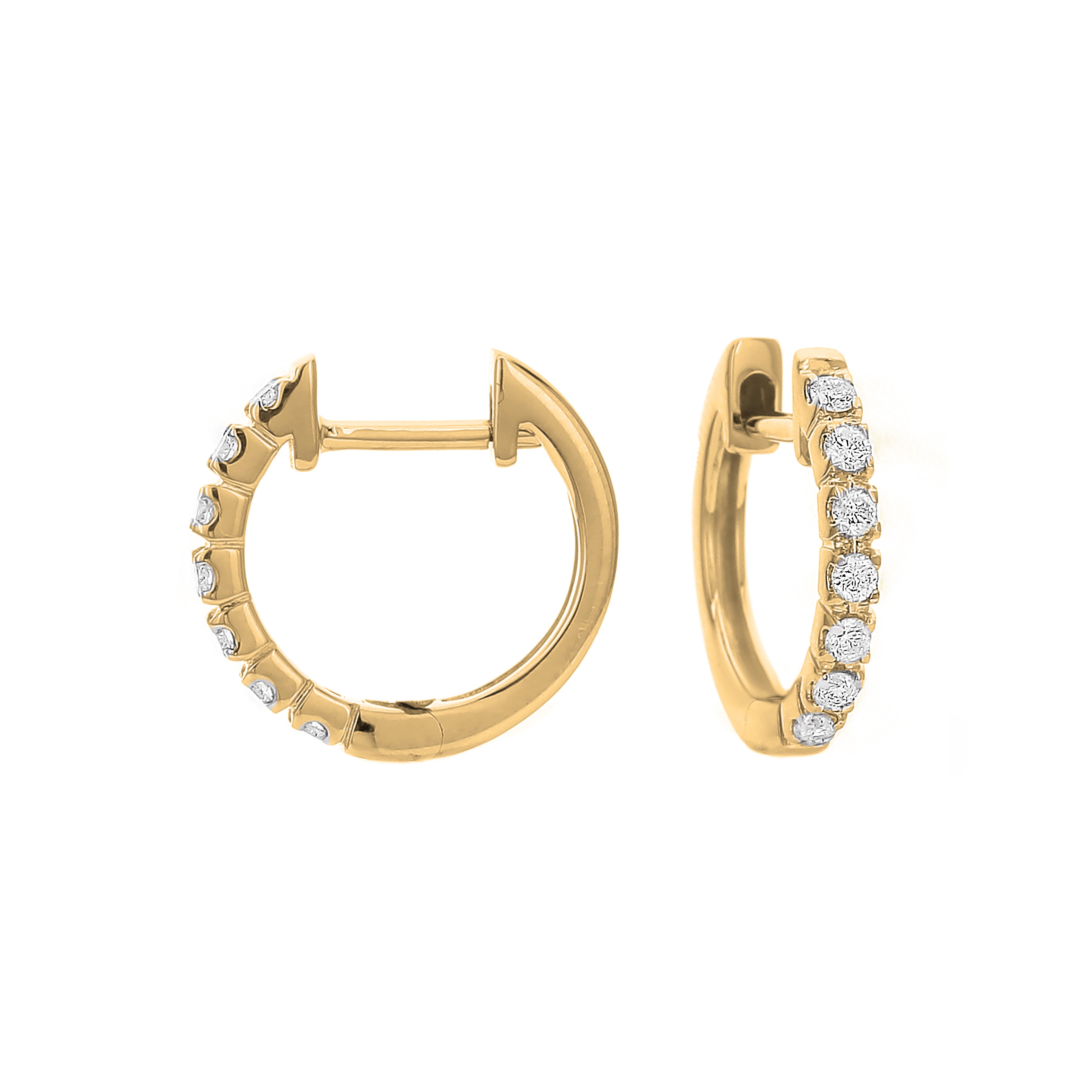 Brown &amp; Co. 18k Yellow Gold 0.75ct Diamond Hoop Earrings