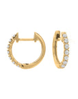 Brown & Co. 18k Yellow Gold 0.75ct Diamond Hoop Earrings