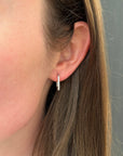 Brown & Co. 18k White Gold Diamond Hoop Earrings
