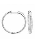 Brown & Co. 18k White Gold Diamond Hoop Earrings