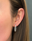 Brown & Co. 18k White Gold 1ct Diamond Hoop Earrings