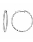 Brown & Co. 18k White Gold 1ct Diamond Hoop Earrings