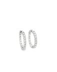 Brown & Co. 18k White Gold 3ct Diamond Hoop Earrings