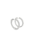 Brown & Co. 18k White Gold 3ct Diamond Hoop Earrings