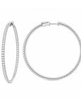 Brown & Co. 18k White Gold 2ct Diamond Hoops