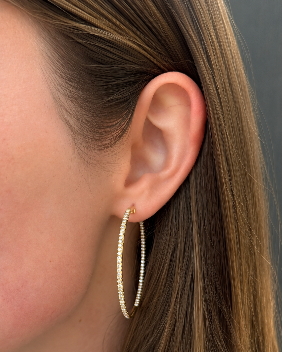 Brown &amp; Co. 18k Yellow Gold 2ct Diamond Hoops