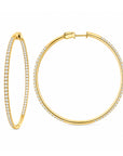 Brown & Co. 18k Yellow Gold 2ct Diamond Hoops