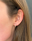 18k Yellow Gold 0.30ctw Diamond Hoop Earrings