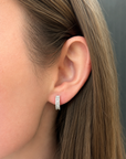 18k White Gold 0.50ctw Diamond Hoop Earrings