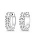 Brown & Co. 18k White Gold Diamond Hoop Earrings