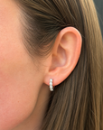 Brown & Co. 18k White Gold 1.05ct Diamond Hoop Earrings