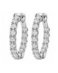 Brown & Co. 18k White Gold 3.50ct Diamond Hoop Earrings