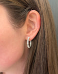 Brown & Co. 18k White Gold 3.50ct Diamond Hoop Earrings