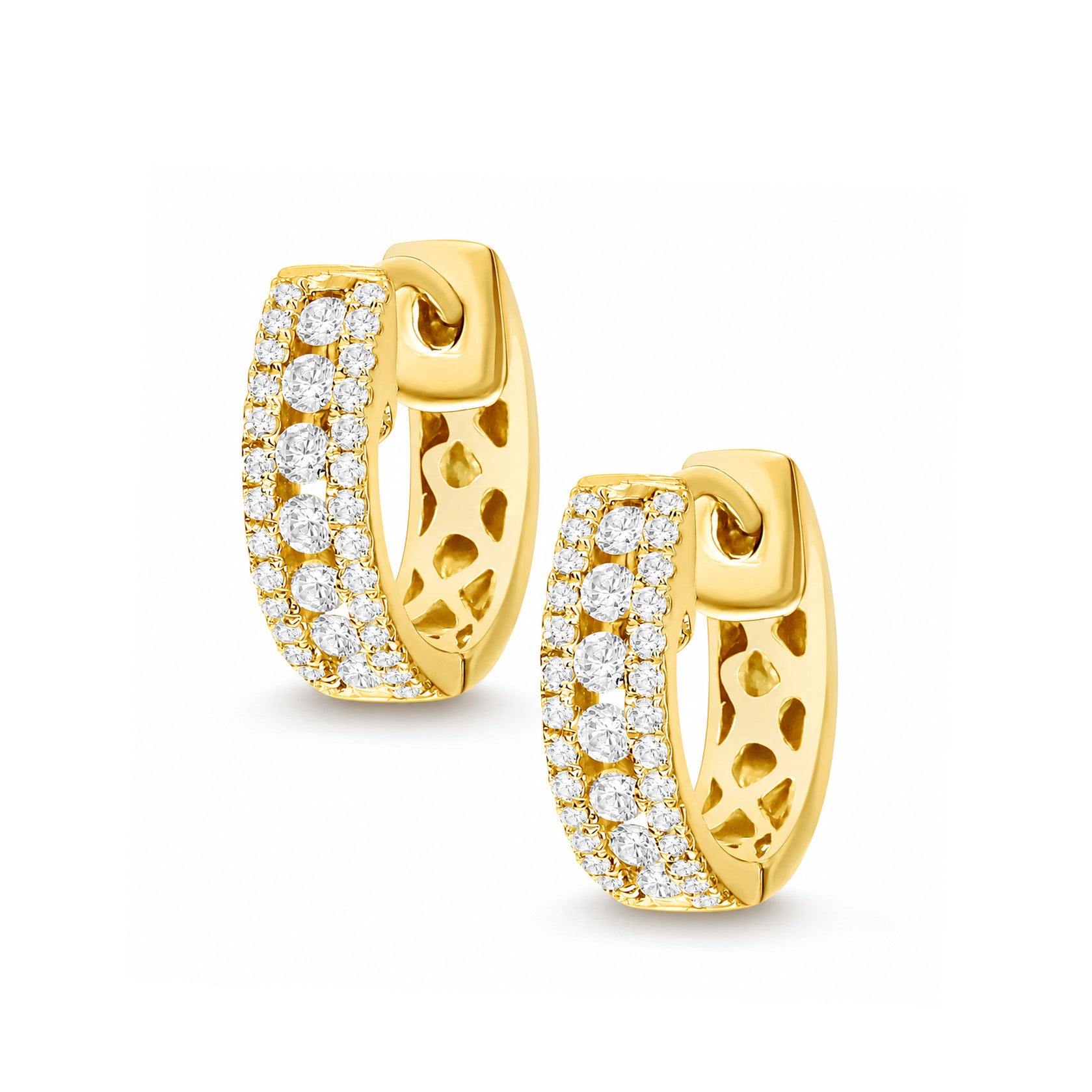 Brown &amp; Co. 18k Yellow Gold 0.50ct Diamond Hoop Earrings
