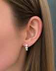 Brown & Co. 18k White Gold 3ct Diamond Hoop Earrings
