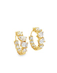 Norman Silverman 18k Yellow Gold Diamond Hoop Earrings