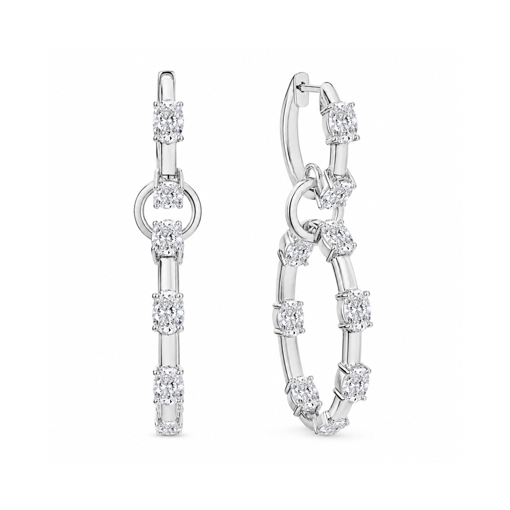 Brown &amp; Co 18k White Gold Diamond Drop Earrings