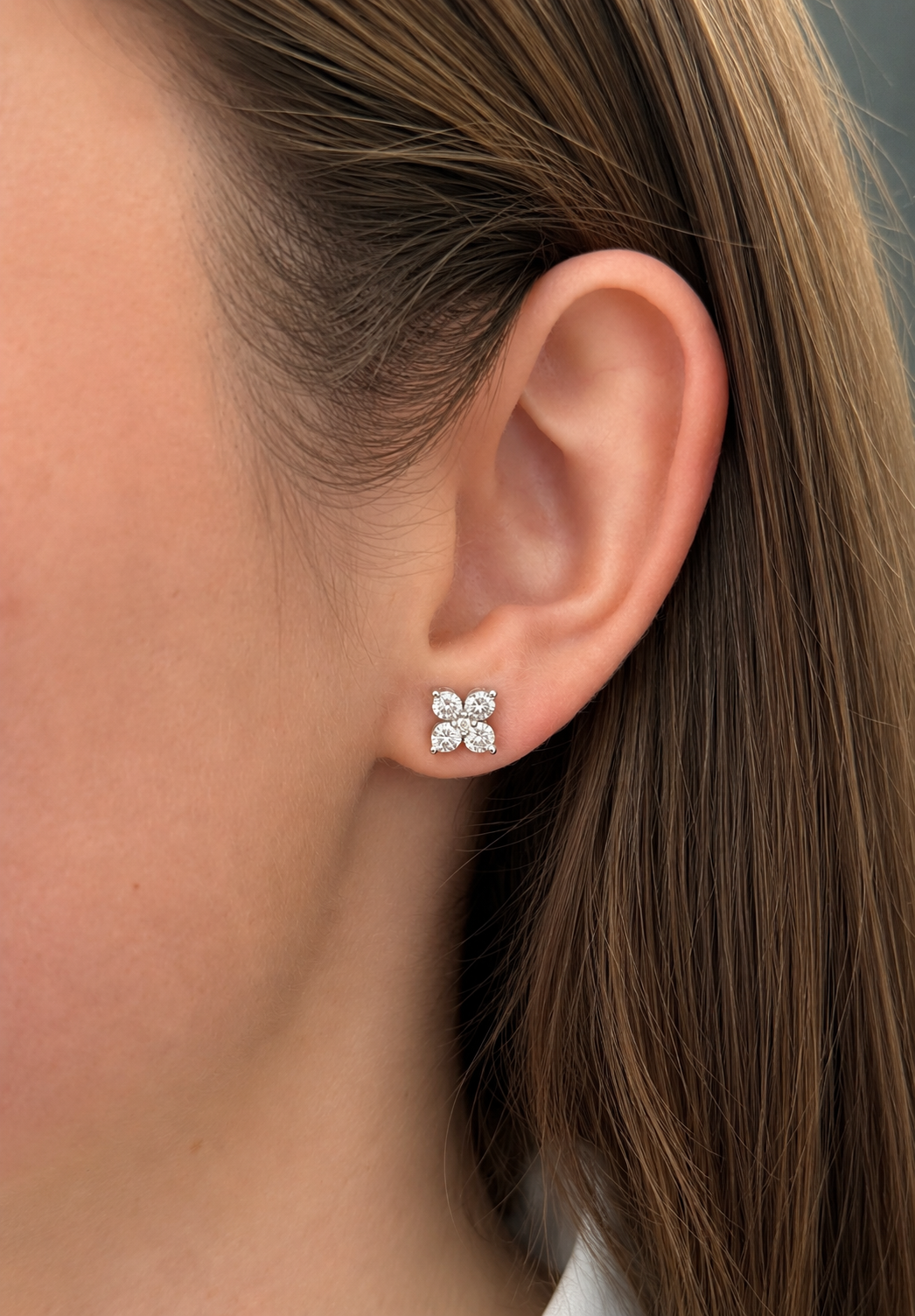 Brown &amp; Co. 18k White Gold Diamond Earrings