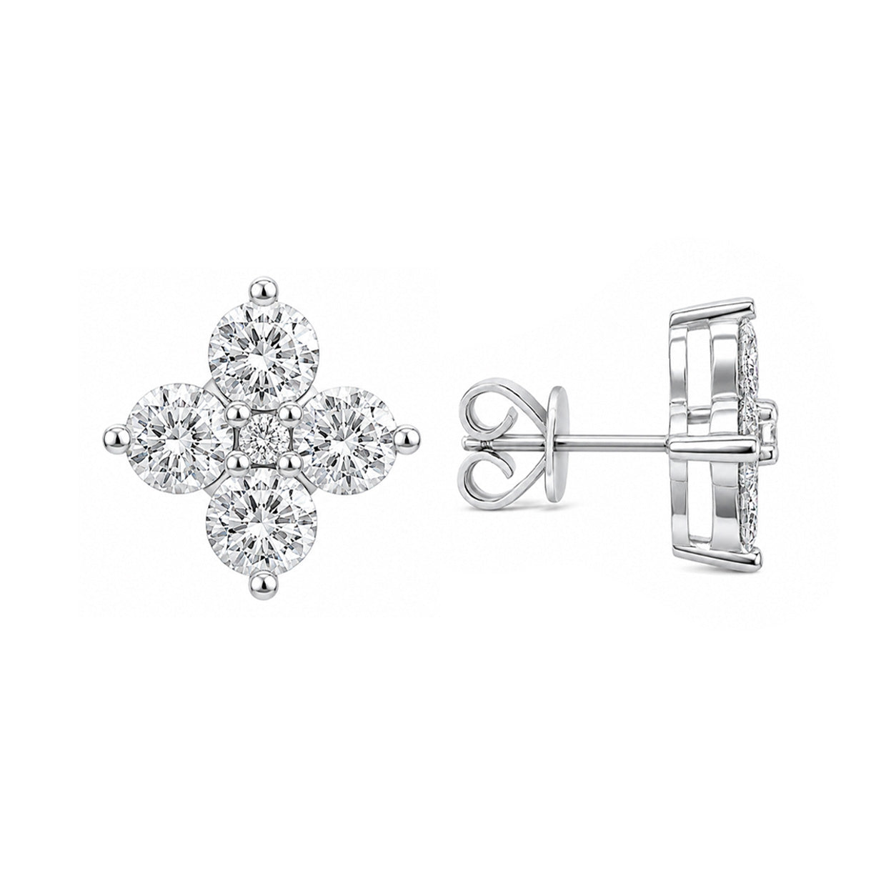 Brown &amp; Co. 18k White Gold Diamond Earrings