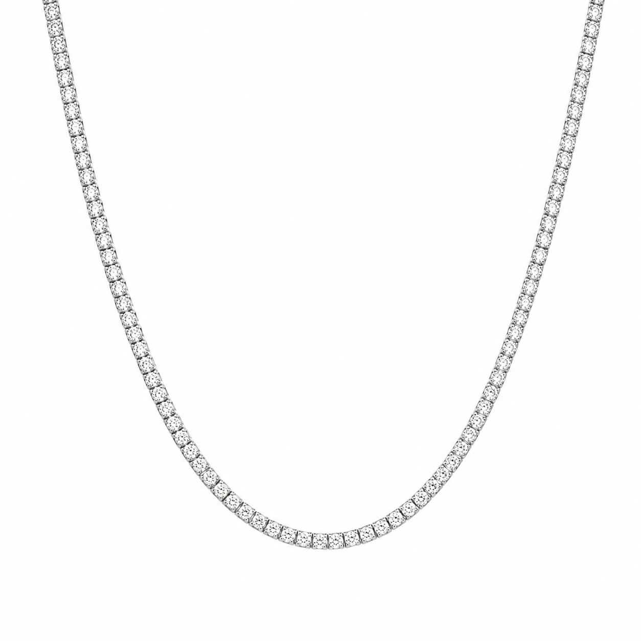 Brown &amp; Co. 18k White Gold 10ct Diamond Tennis Necklace