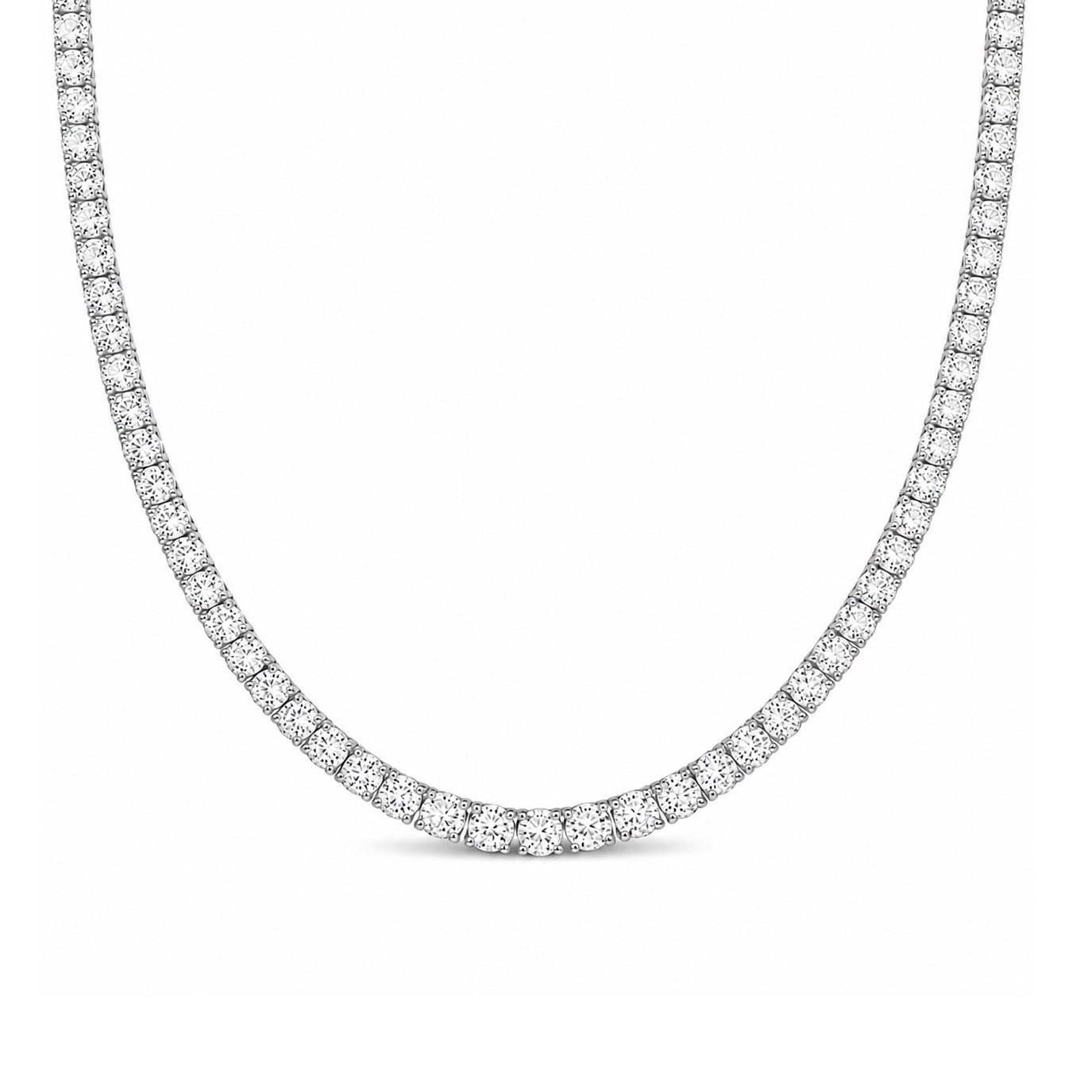 Brown &amp; Co. 18k White Gold 4.30ct Diamond Riviera Necklace