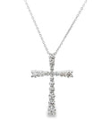 Brown & Co. 18k White Gold 1.00ctw Diamond Cross Pendant Necklace