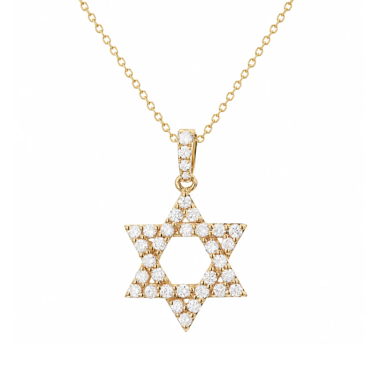 Brown &amp; Co. 18k Yellow Gold 0.50ct Diamond Star Of David Pendant Necklace