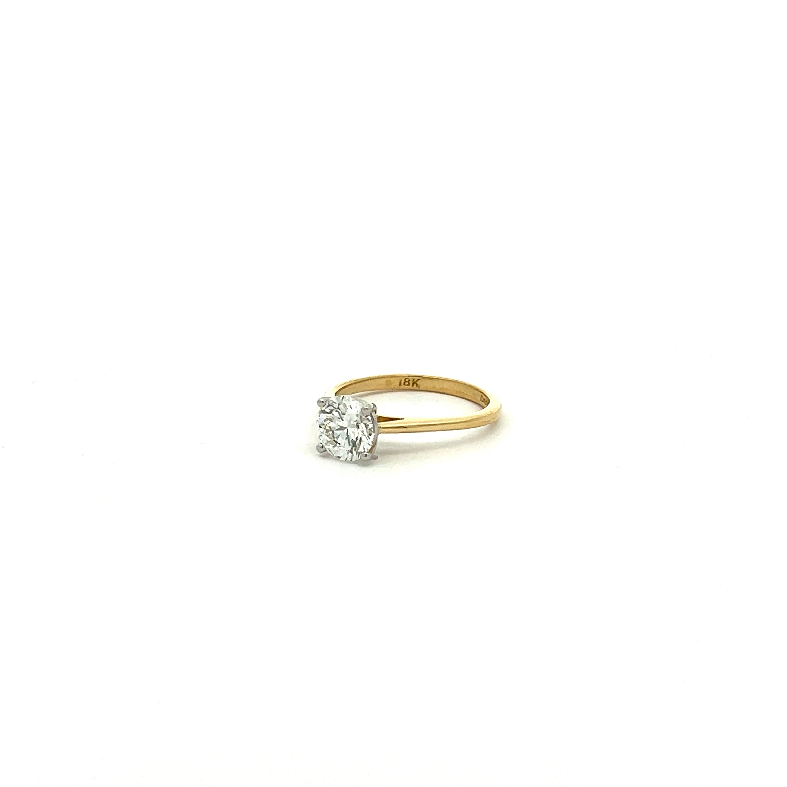 The Davenport 18k Yellow Gold Round Engagement Ring