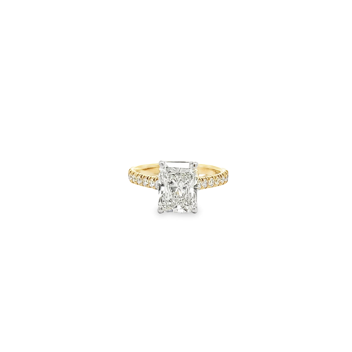 The Jewel 18K Yellow Gold Radiant Cut Engagement Ring