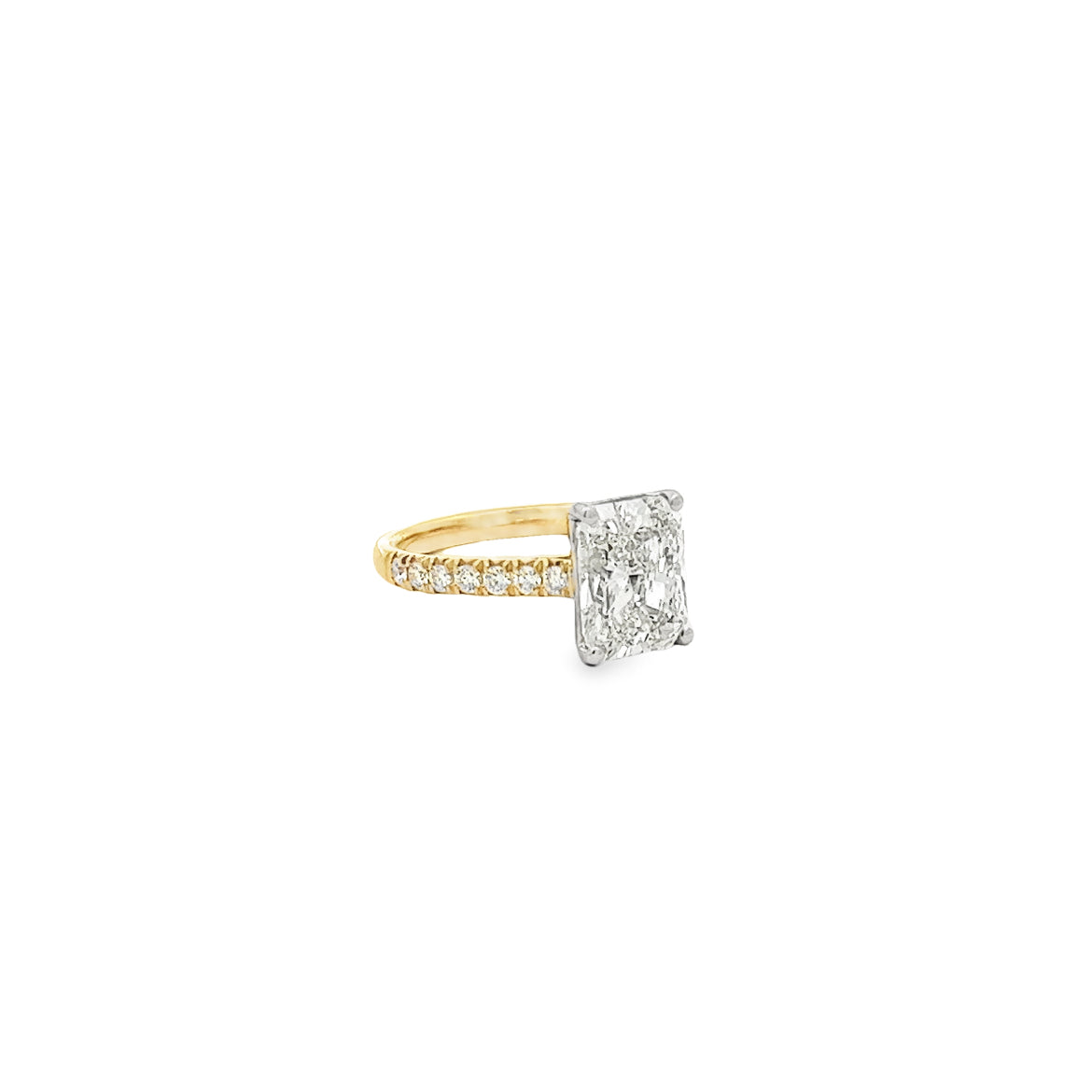 The Jewel 18K Yellow Gold Radiant Cut Engagement Ring